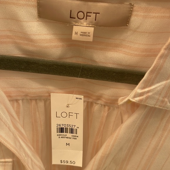 LOFT M NEW Button-Down Collared Shirt NWT - Picture 5 of 7